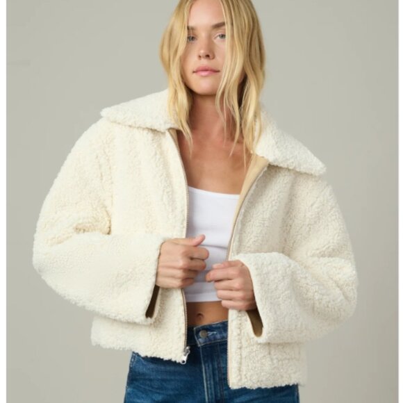 Joe's Jeans Halle Reversible Sherpa Jacket - Picture 1 of 7